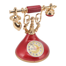 Large Numerals Alarm Clock, Battery Powered with Accurate Time Function, Vintage Alarm Clock in Retro Telephone Clock Style, Antique Design Table Cloc
