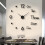 Quartz Clock Accessories for Creative Spaces, Silent Clock Movement with Illuminated Nightlight Function, Large 3D Clock Hands in Modern Acrylic Metal 4