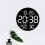 Modern Electric Wall Clock with Large LED Display, Digital Wall Clock with Adjustable Brightness and Temperature Display, Low-Reflectivity Silent Non- 2