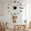 Quartz Clock Accessories for Creative Spaces, Silent Clock Movement with Illuminated Nightlight Function, Large 3D Clock Hands in Modern Acrylic Metal 3