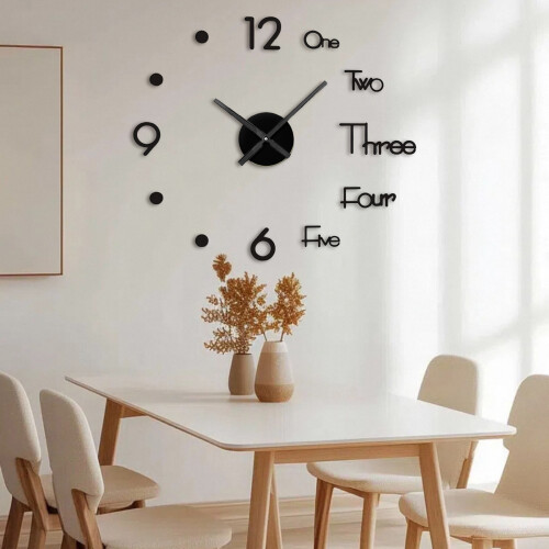 Quartz Clock Accessories for Creative Spaces, Silent Clock Movement with Illuminated Nightlight Function, Large 3D Clock Hands in Modern Acrylic Metal 2