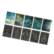 Sternmond-Muster Bastelpapier-Set mit 15 Blättern für Tagebücher & DIY-Bastelprojekte