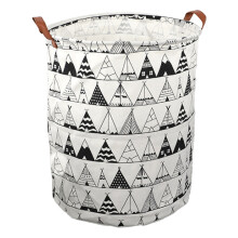Cotton Linen Fabric Laundry Hamper, Multi-purpose Storage For Home Textiles, Toys, And Clothes In Nursery, Dorms, Campers, Apartments, Hotels, And Uti