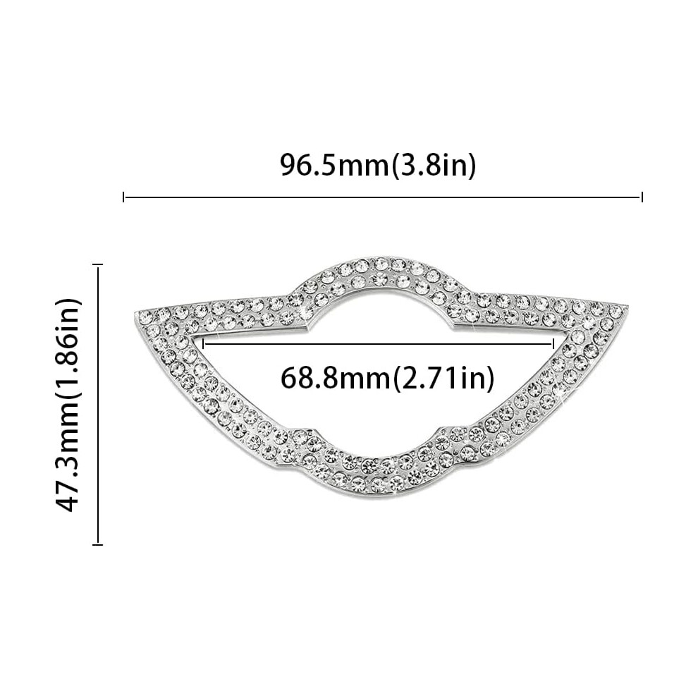Bling Interior Decoration For Automotive Enthusiasts, Sparkling Crystal Rhinestones Engine Start Stop Button Cover With Premium Zinc Alloy 9128293472623
