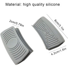 Cabos de silicone para panelas e frigideiras de ferro fundido, com isolamento térmico e pegas aderentes que se adaptam à maioria dos utensílios,
