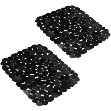 Tapis de bain à motif galets, offre une expérience de massage apaisante, sans BPA ni latex pour un environnement sain et sûr, compact et