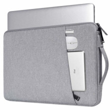Beschermende laptoptas voor 15,4-inch modellen, slijtvast polyester hoesje met extra opbergruimte en valbestendige voering, veelzijdig te gebruiken