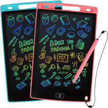 Creativitate dezlănțuită cu 2 pachete de tablete LCD de scris pentru copii, blocuri de desen inovatoare, ideale pentru călătorii și