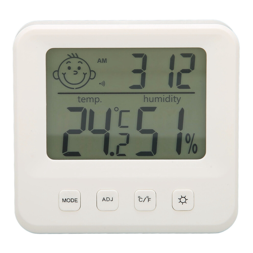 Comfort Indicator Digital Thermometer Hygrometer, LCD Temperature Humidity Monitor With Real Time Measurements Backlit Design For Enhanced