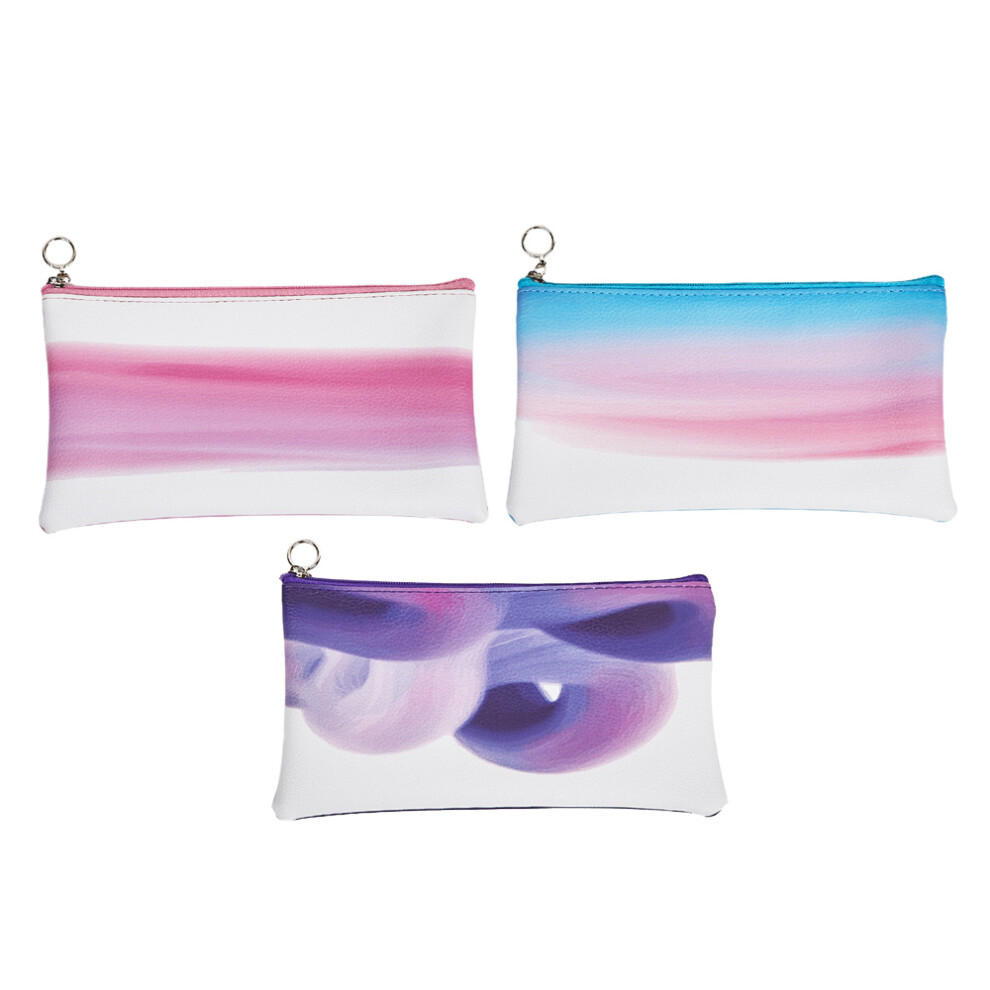 Exquisite Zipper Storage Cosmetic Bag, 3Pcs Multi-Functional Waterproof Linen Makeup Organizer, Compact Lightweight Beauty Pouch for Daily Or Travel