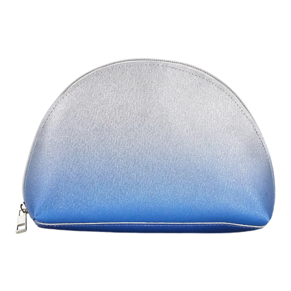 Blue Durable Nylon Fabric Mini Makeup Pouch, Versatile Use Cosmetic Bag Smooth Zipper Closures For Women (, 20 * 7.5 * 15Cm)