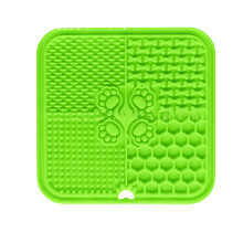 Soft Silicone Pet Lick Mat 20x20cm Anti-Choke, Green, Non-Slip
