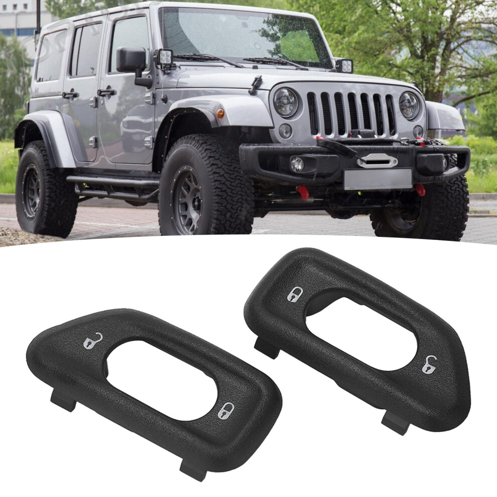 2Pcs Door Lock Switch Bezel For Jeep Wrangler 2011-2017 Left/Right 8781368913165
