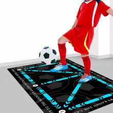 Football Training Mat, Kids Soccer Ball Control Mat, NonSlip, ShockAbsorbing, 40 x 60 cm, Blue