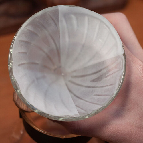 Foldable Cone Paper Filters Stand With-Transparent paper pr 2