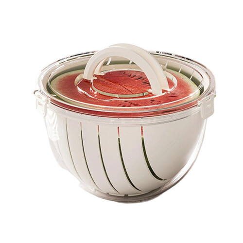Panier de coupe de pastèque en plastique, drainage et-Blanc 1