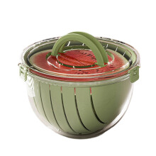Panier de coupe de pastèque en plastique, drainage et-Vert 1