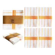 Lot de 4 torchons en coton pour le nettoyage de la-Orange