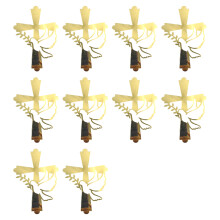 10pcs Plastic Crossed Cake Toppers With Doves Symbol-Style C
