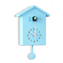 Modern Cuckoo Clock with Nordic Flair, Silent Movement Cuckoo Clock Modern Wall Clock with Smart Hourly Alert, Voice of the Cuckoo Bird Clock Sings on