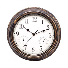 Battery Operated Wall Clock Silent Mechanism, 12 Inch Retro Design Non Ticking Sweeping Movement Clock with Large Numbers for Home Office, Easy to Rea