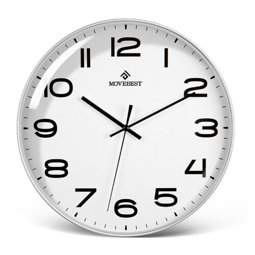 Wall Clock, Precise Quartz Sweep Movement Wall Clock with Noise Free Functionality, Modern Silent Wall Clock Featuring Easy to Read Dial and Front Gla