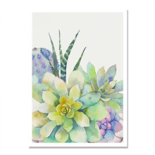Künstlerisch gestaltete Aquarell-Sukkulenten, hergestellt in den USA, ungerahmte Leinwanddrucke, umweltfreundliche Farbe, verschönert Ihre Wände,