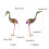 Statue de Figurine d'oiseau en fer,-Couleur style réduit 4
