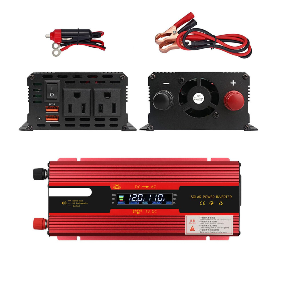 Power Inverter Dc To Ac Modified Sine Wave Converter 4000W With Usb Port Dual Ac Outlets For Trucks Cars Vans Motorhomes 12/24V 9426802412925