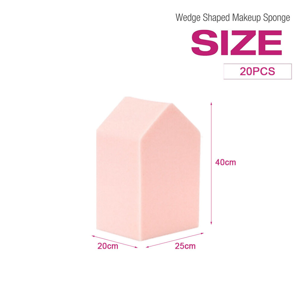 Soft Triangular Makeup Sponges, 20pcs Hydrophilic Polyurethane, Synthetic Latex-Free Applicators for Wet Dry Foundation Blending, Portable for