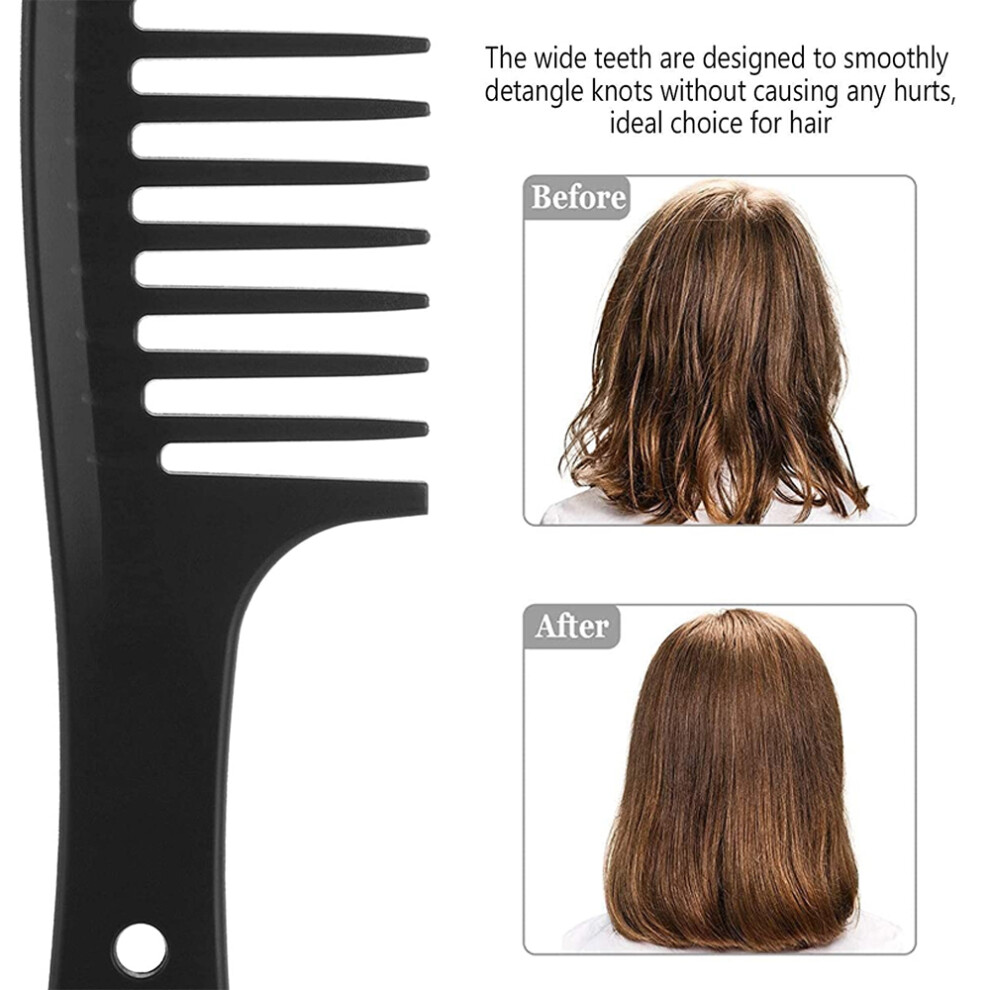 Detangling Hair Comb for Curly and Long Hair, Heat Resistant Wide Tooth Comb with Anti Static Properties, Light Weight Hair Styling Comb for Gentle