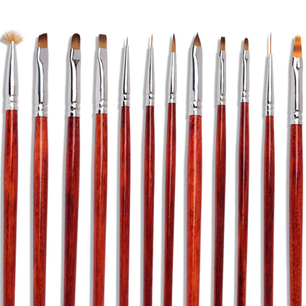 Artisan's Choice, 12pc Acrylic Nail Brush Kit, Kolinsky Sable for Flawless Nail Art Creations