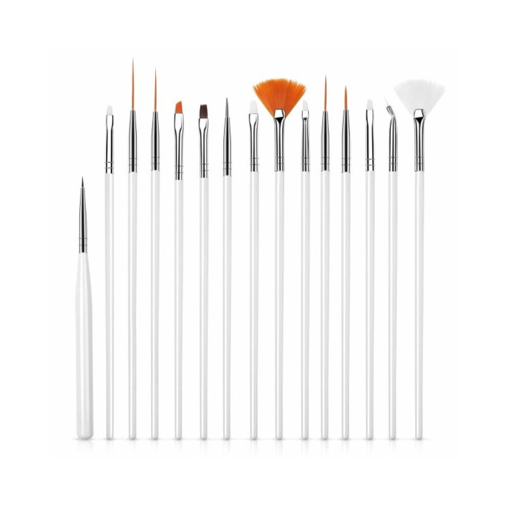 Innovative Nail Art Brushes Set, Multiple Uses for Artistic Expression, Easy to Clean and Use Brushes for Salon & Home (15 pcs)
