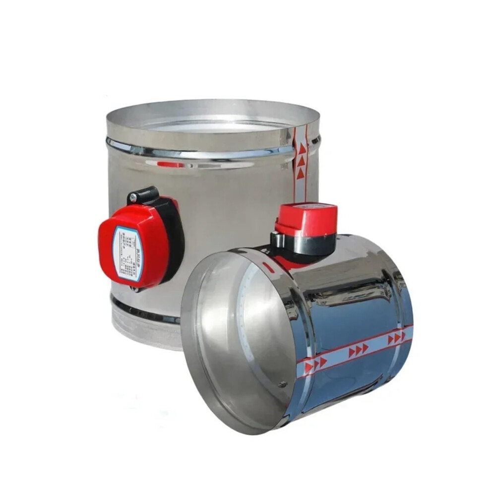 150Mm Stainless Steel Motorized Duct Damper 220V Electric Air Valve For Hvac Ventilation Pipe 9426802412956