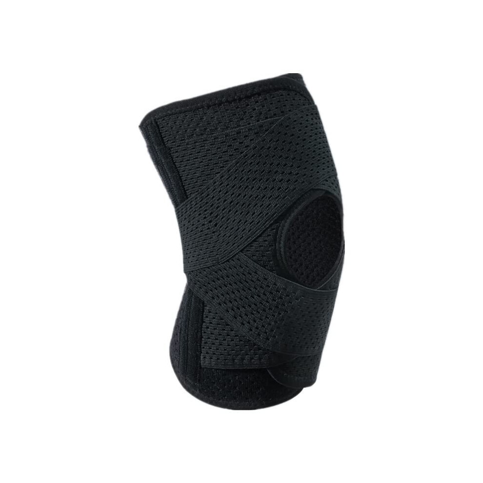 Black Knee Support Brace With Compression Springs For Pain Relief And Stability, Xxxl 90110Kg