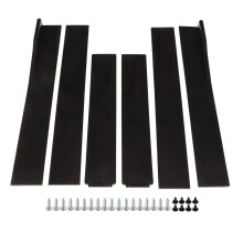 Glossy Black Car Side Skirts with ABS Extensions for Aggressive Racing Look and Extra Protection