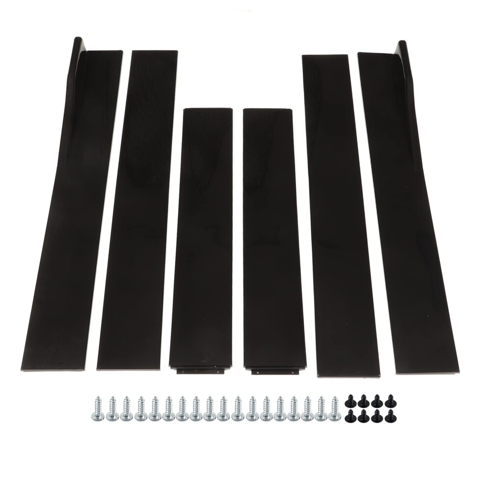 Car Universal Side Skirts 2.2M Glossy Rocker Panel Exterior Lower Side Extensions Splitter Lip Diffusers Black 9094768738399