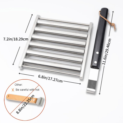 Removable Sausage Rolling Grills Tool Quick Setups Durable Metal 2