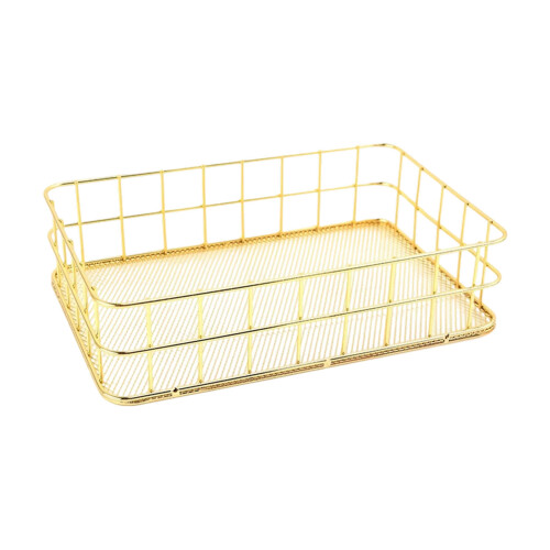 Bac de rangement à grille en fer polyvalent, pour salle de-or