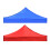 Auvent d'ombrage robuste 3x3m, couverture de tente-Rouge 2