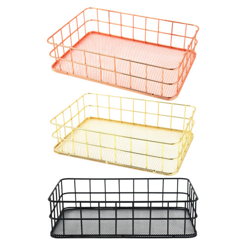 Grand panier de rangement en maille pour collations,-Noir 1