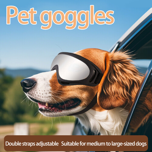 Lunettes de soleil élégantes pour chien, pour moto,-Verres gris 1
