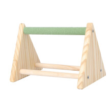 Portable Bird Parrot Climbing Stand Nontoxic Wooden 22x15cm, Random Color Options, Training and Playtime Rack