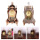 Classical Antique Table Clock Hourly Musical Chimes Vintage-Red 3