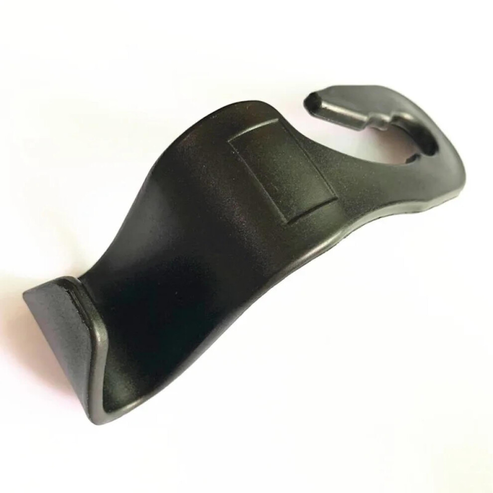 Car Seat Headrest Hooks Clips For Hanging, Durable Plastic Double Hook, Universal Fit (Ablack) 9189345169014