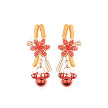 Nipple Clips Adjustable Metal Nipple Chain Clip Diamond Bell Nipple Clamp