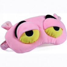 Cute Animal Eye Mask For Sleeping, Plush Polyester Adjustable Strap For Everyone, Completely Blocks Light, Special Velcro Fasteners, Ideal For Travel