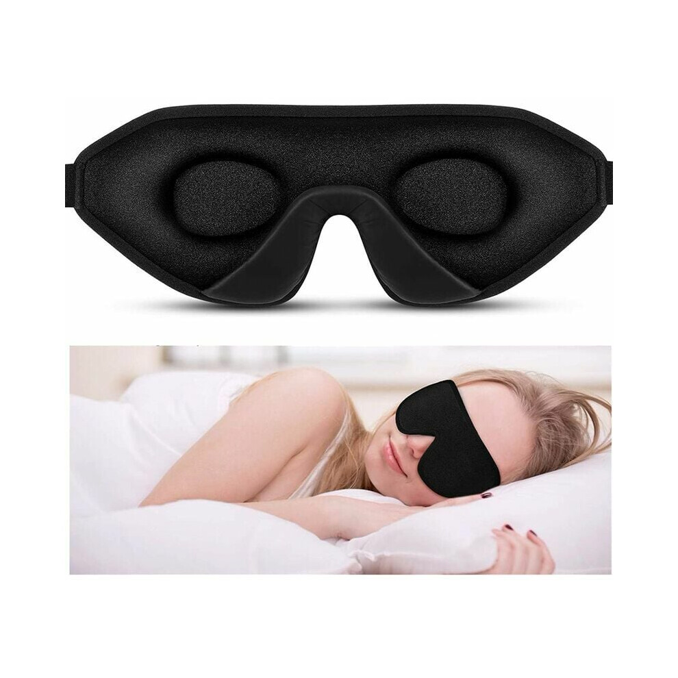 Total Blackout 3D Eye Mask For Uninterrupted Sleep, Silky Soft Lightweight Design Ensures Complete Darkness, Perfect For Travel, Nap, Flight, Camping,