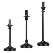 Klassisches dekoratives Kerzenständer-Set, Kerzenhalter aus Metall für Spitzkerzen, robuster, rutschfester Sockel für Stabilität