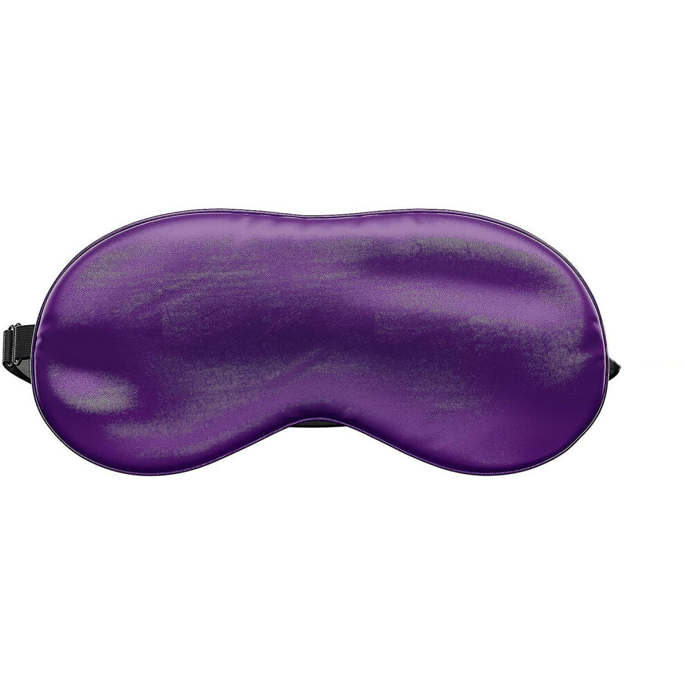 Silk Sleep Mask, Contoured Design Luxury Silk Eye Cover For Side Sleeper, Adjustable Strap & Memory Foam, Perfect For Travel & Beauty Benefits